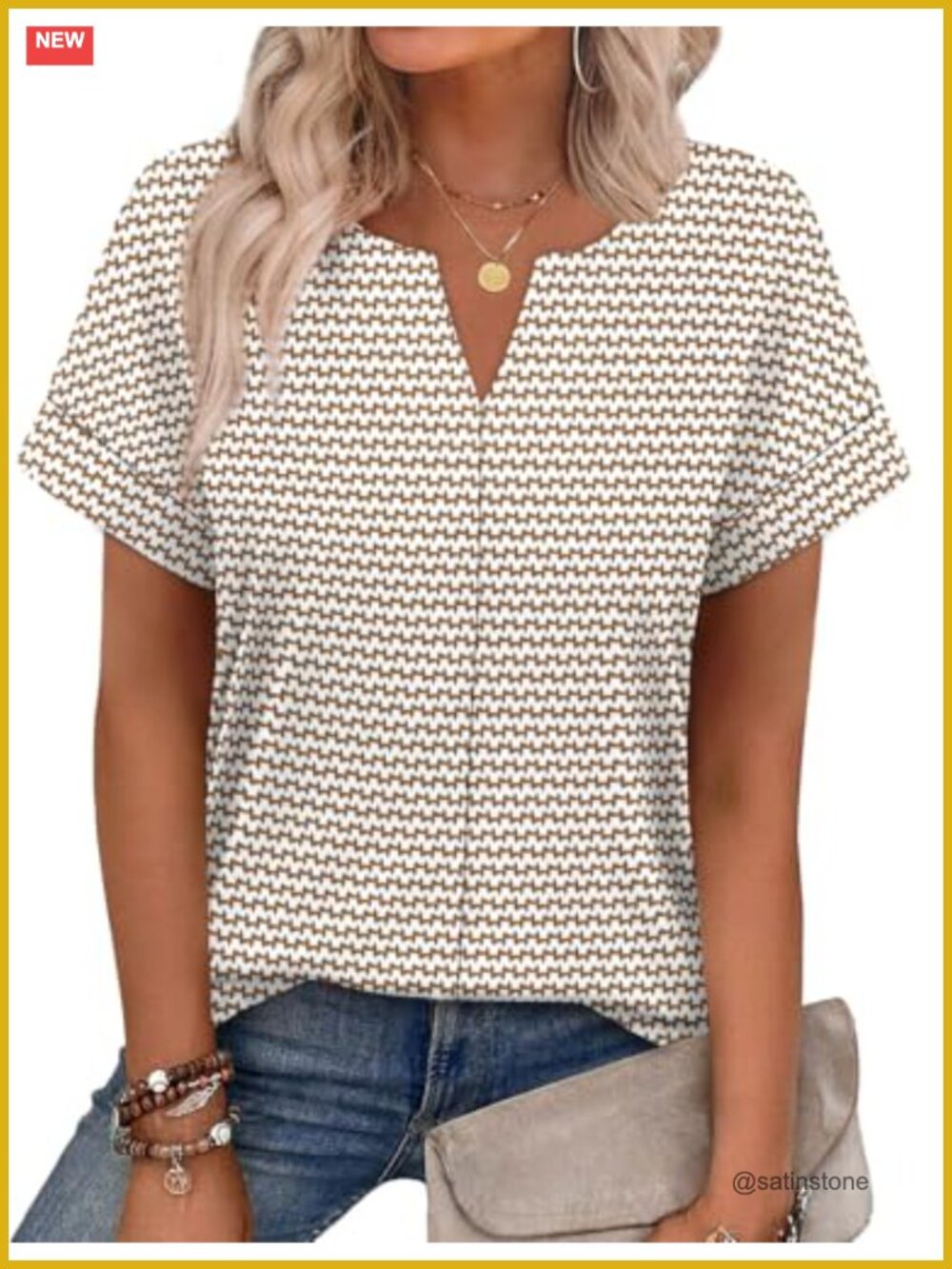 Womens Short Sleeve V Neck T Shirt Soft Stretch Business Casual Top